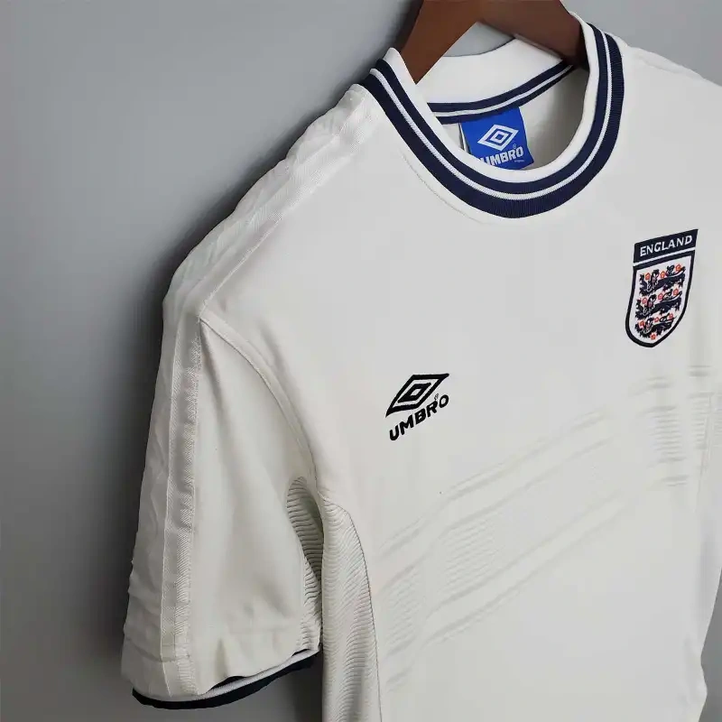 2000 England Retro Jersey Home Replica Euro Cup