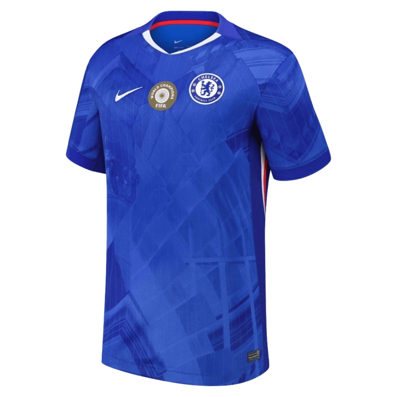 Chelsea Cup Dri FIT ADV home jersey for 2025-26 season -World Champion 25 badge