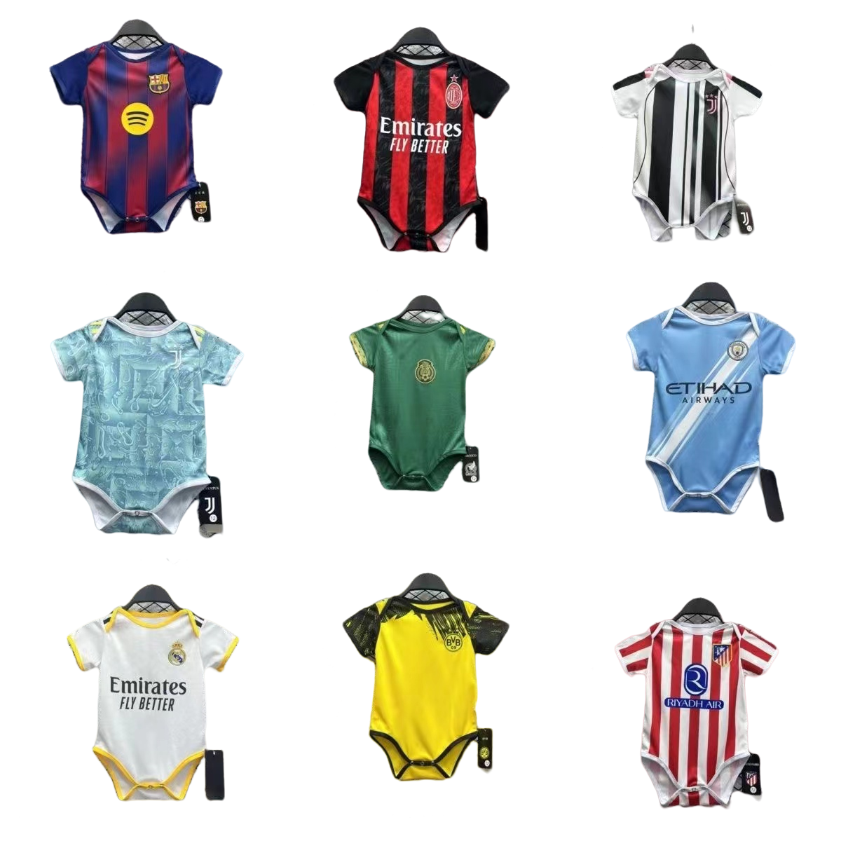 League club baby sports jumpsuit football jersey crawling Kids suit Football Gift