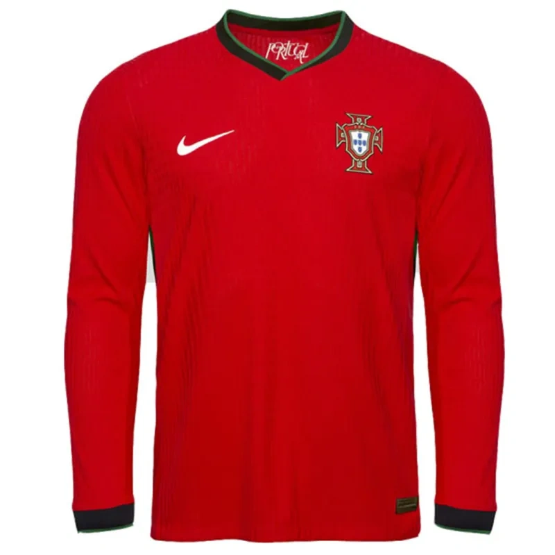 2024 Portugal Home Long Sleeve Jersey Euro