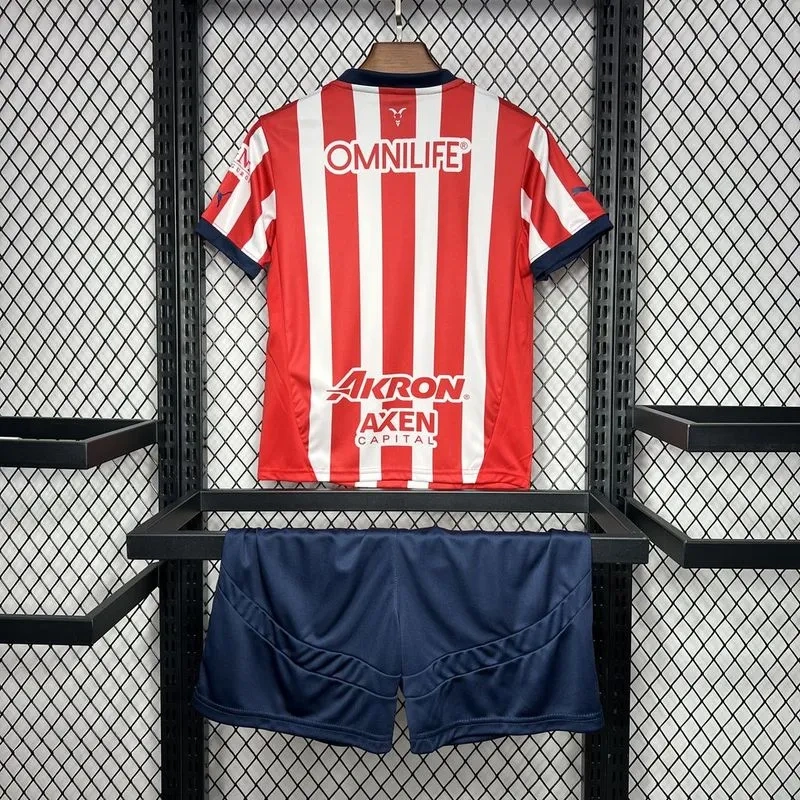 24-25 Chivas Home Soccer Kids kit Jersey+Shorts
