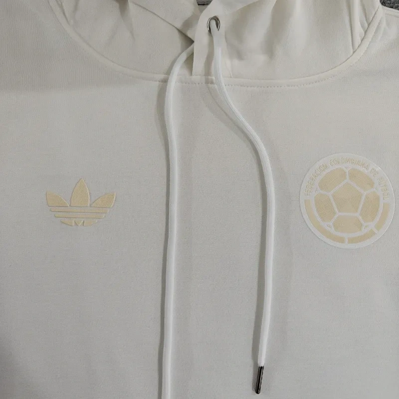 Colombia Nation 2024 100th Anniversary White Hoodie Jacket