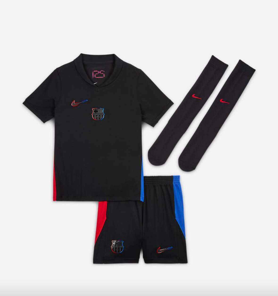 2024/25 Kids Barcelona Home Full Kit(Jersey+Shorts+Socks)  -  Logo Without Text