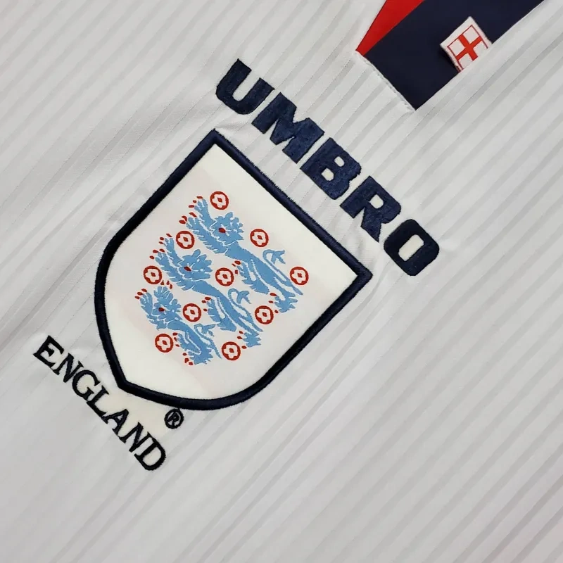 1998 England World Cup Home Retro Jersey Long Sleeve #7 BACKHAM #20 OWEN
