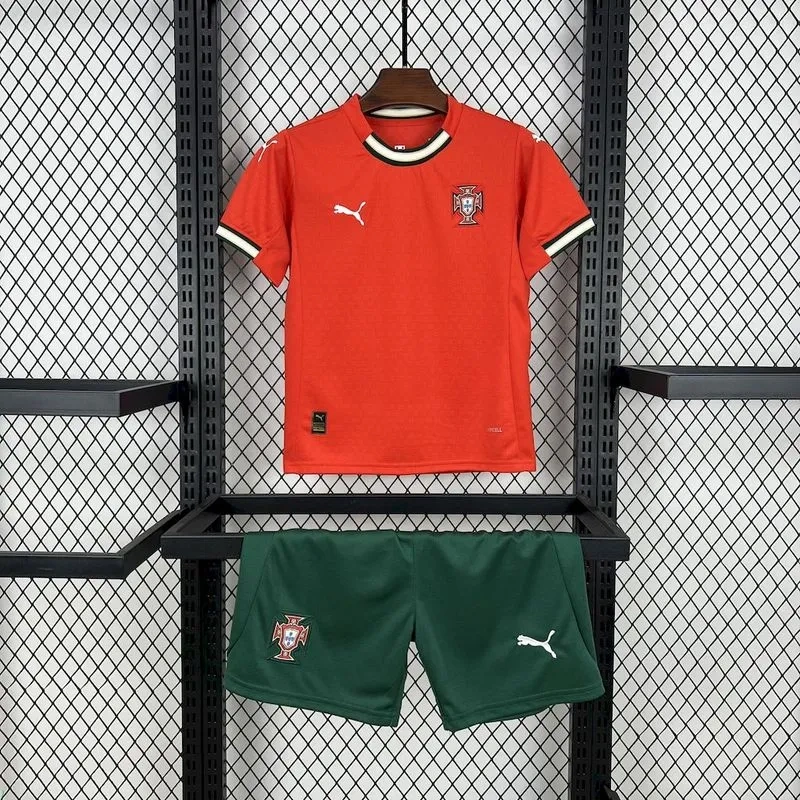 Kids Portugal Home Kits (Jersey+Shorts) 2025