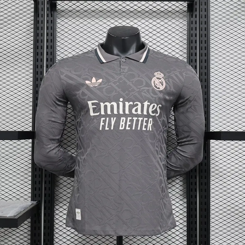24-25 Real Madrid Third Away Soccer Jersey Player Version Long Sleeve