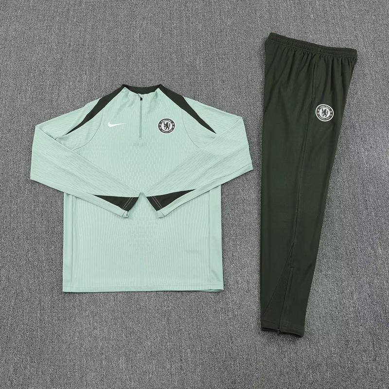 25-26 Chelsea Green Training Kits Long Football Track suits