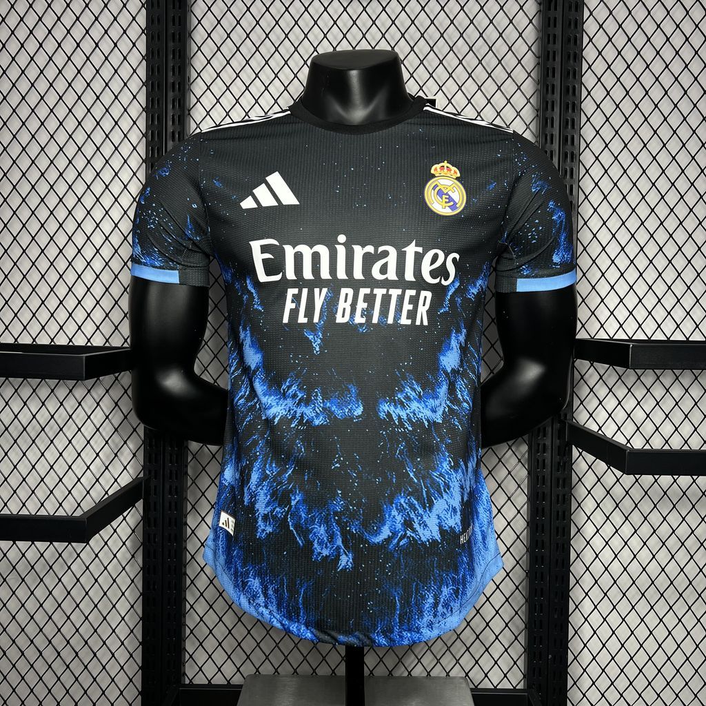 24-25 Real Madrid Ocean Blue Player Version Soccer Jersey