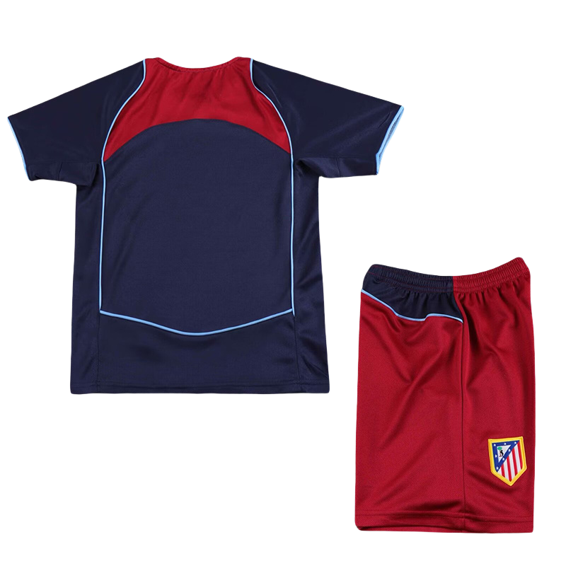 Atletico Madrid Away Retro Kid Kits Youth Apparels Soccer Jersey 04-05