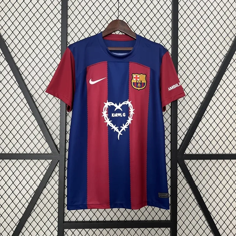 23-24 Barcelona Home KarolG Clásico Special Edition Kit Jerseys