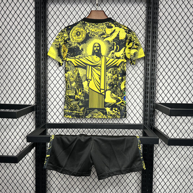 2024 Brazil Christ the Redeemer Special Kids Kit Shirt Football