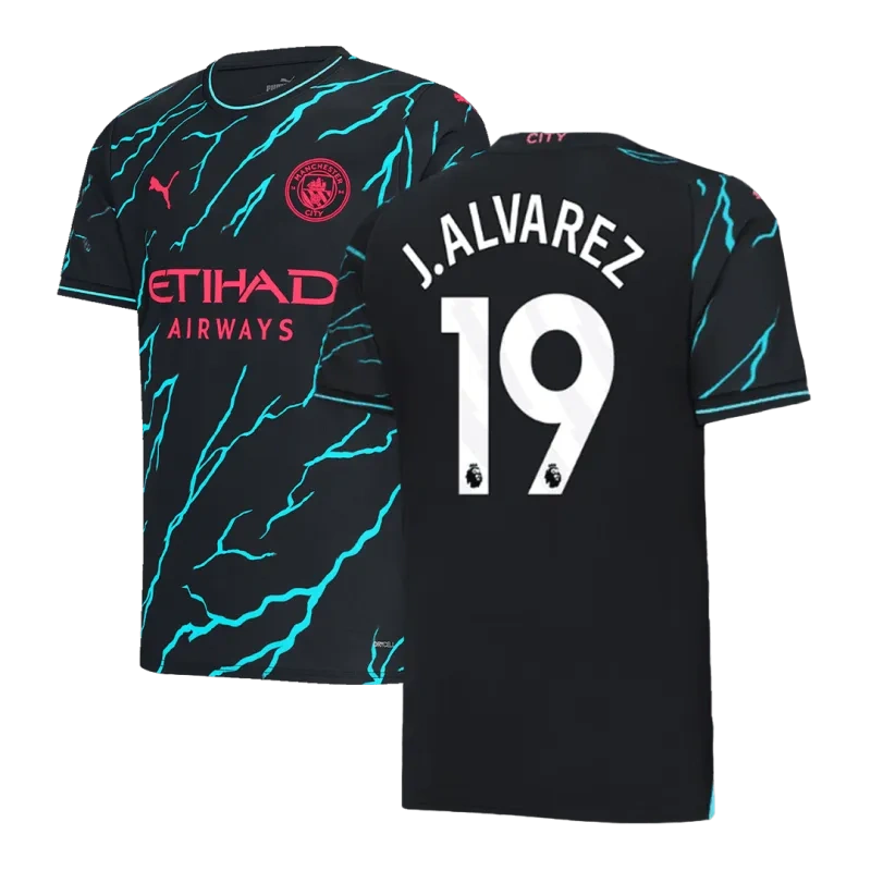 2023/24 HAALAND #9 DE BRUYNE #17 J.ALVAREZ #19 FODEN #47 Manchester City Third Away Jersey