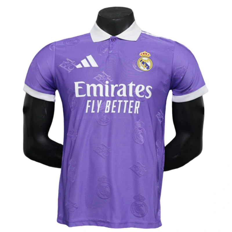 2025-26 Real Madrid Men's Polo Shirt Purple