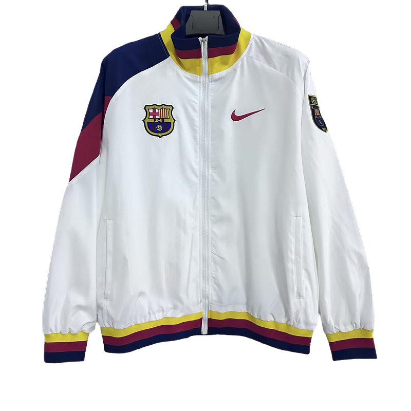 25-26 Barcelona White Windbreaker Jackets