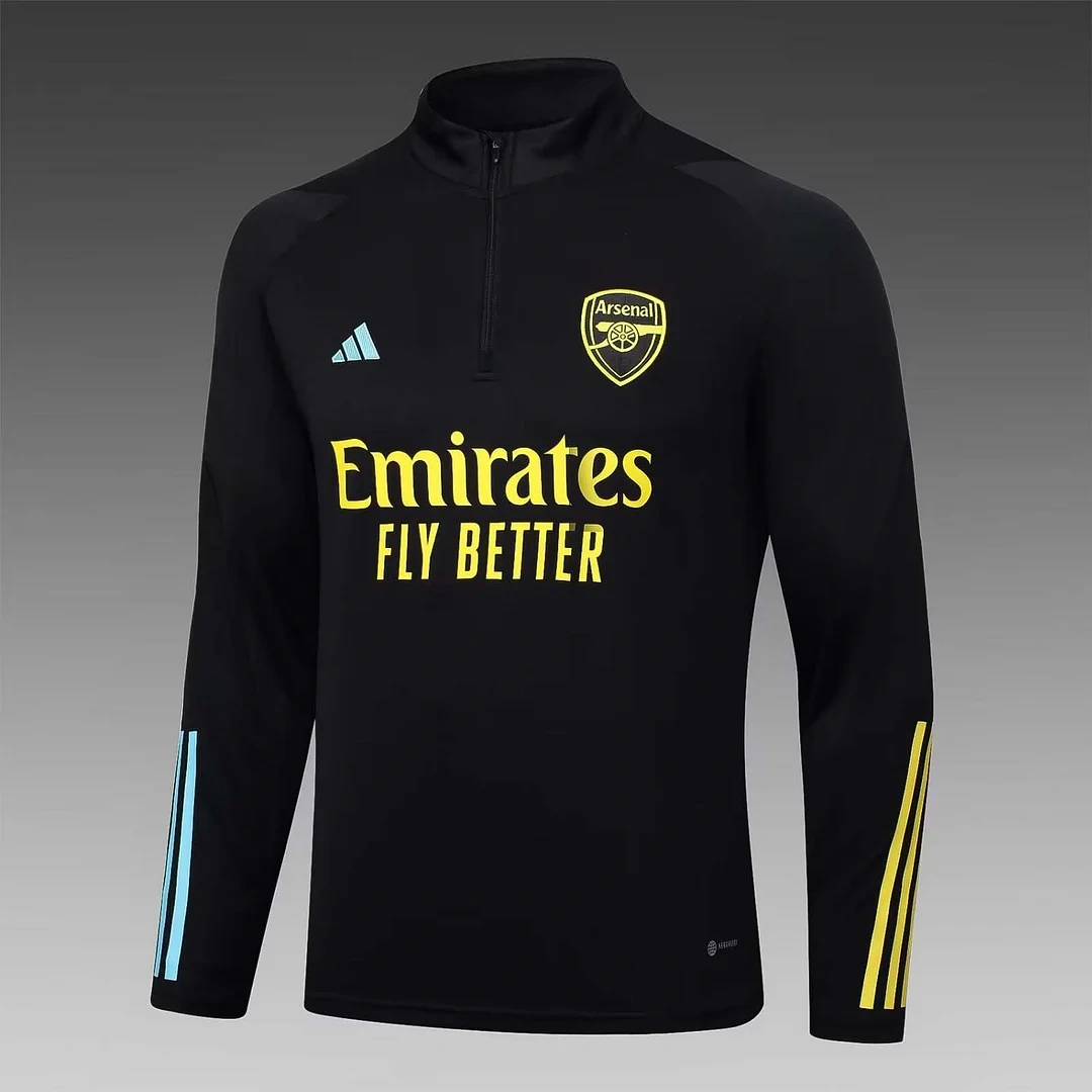 Arsenal Half-Pull Training Suit black Football Shirt 2023/2024 Kits