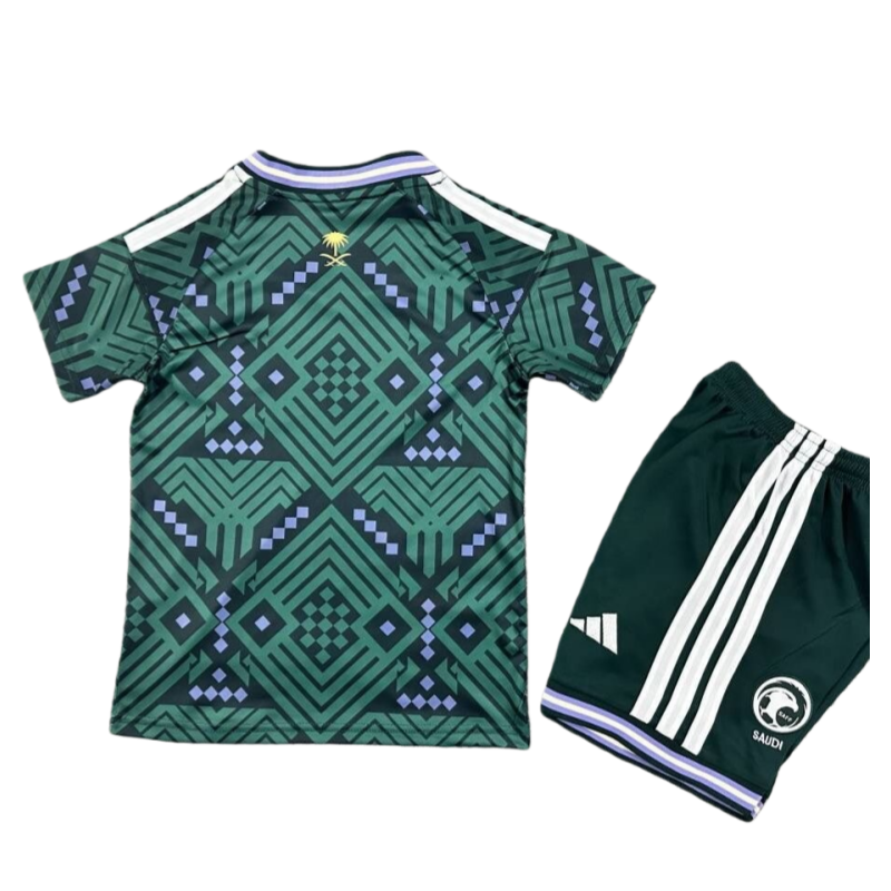2026 Saudi Arabia World Cup Home Kids green Football jersey Kit Fan version