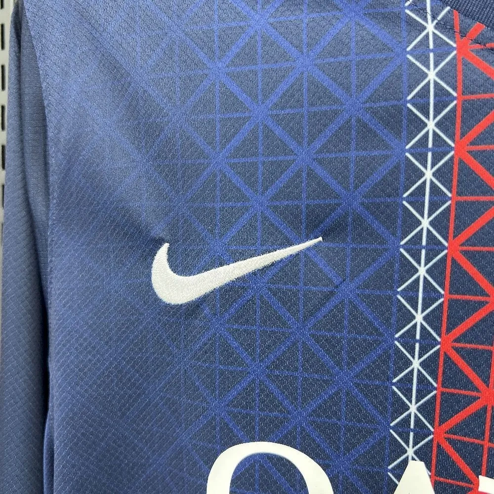 PSG Saint-Germain Home Long Sleeve Soccer Jersey 25-26 Fan Version