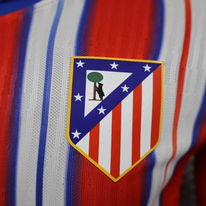 24-25 Atletico Madrid Home Long Sleeve Kit Player Version Shirt