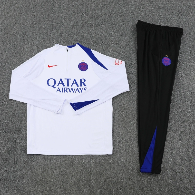 25-26 PSG Training Kit (Sweatshirt+Pants) white