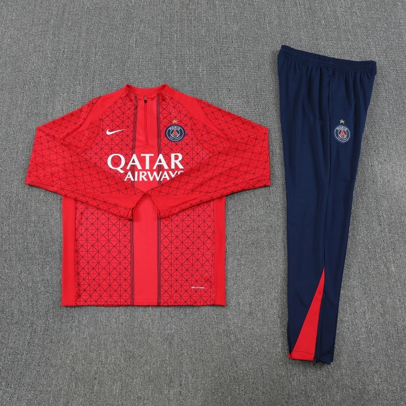 25-26 PSG Training Kit (sweatshirt+Pants) Red