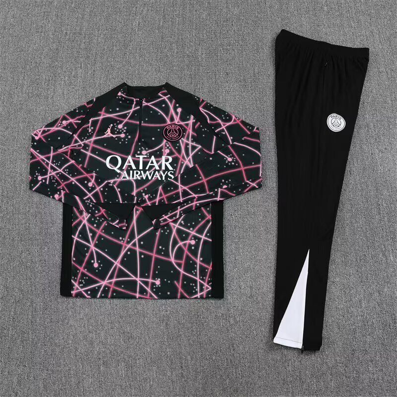 25-26 PSG Pre-Match Training Kits Red Football Track suits