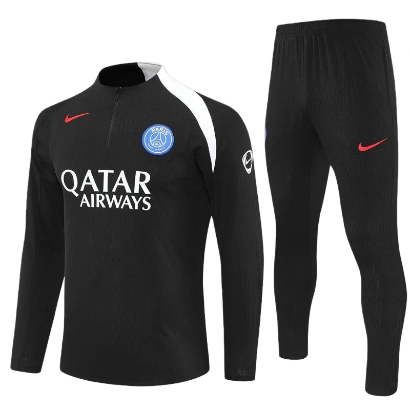 25-26 PSG Training Kit (Sweatshirt+Pants) Black