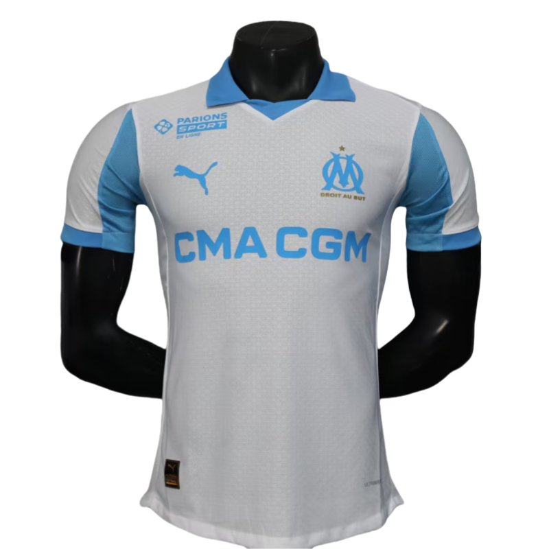 Marseilles Home Soccer Jersey Player Version 25-26