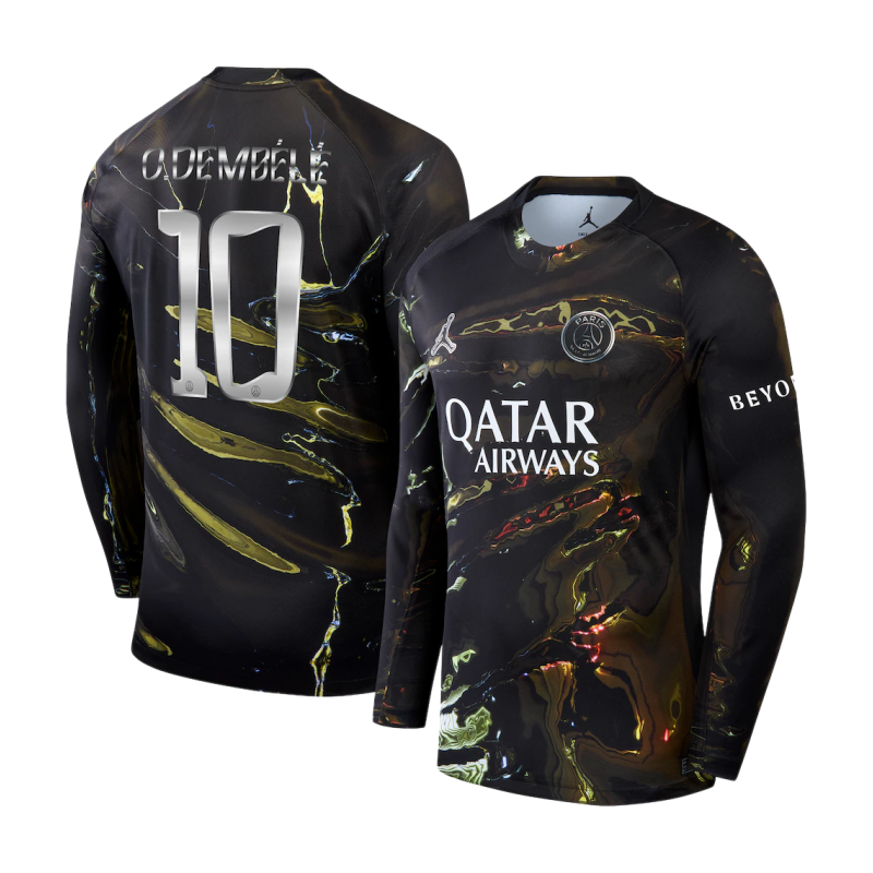 2025-26 PSG Jordan Night Edition 5th Away Long sleeves Football jersey Fan version