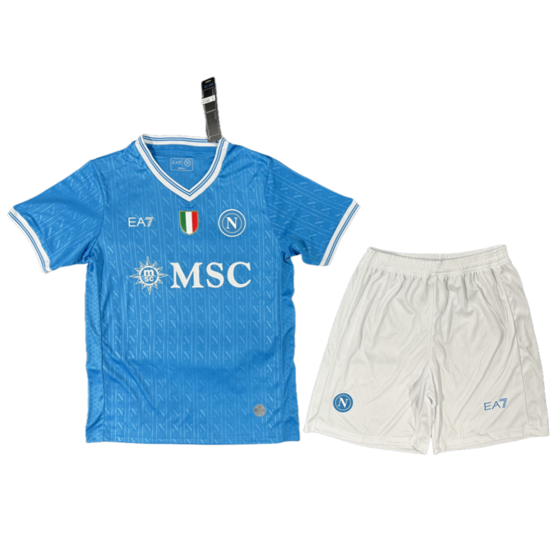 Napoli Blue Home Kids Football Shirt Kit 2025-26 Fan Version