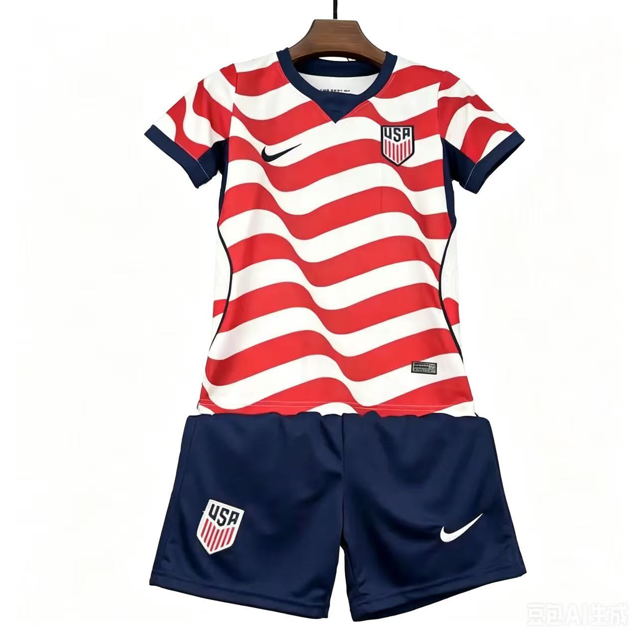 2026 World Cup USA Home Children's Football Shirt Set Fan Edition