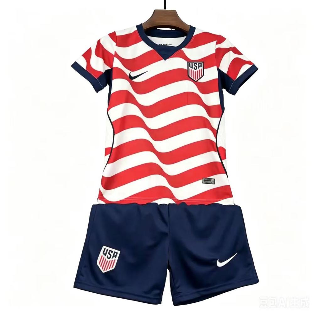 2026 World Cup USA Home Children's Football Shirt Set Fan Edition