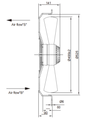 AC Axial Fans Φ500