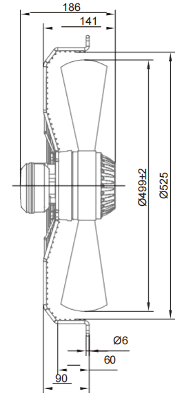 AC Axial Fans Φ500
