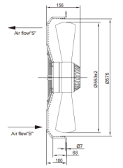 AC Axial Fans Φ550