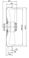 AC Axial Fans Φ550