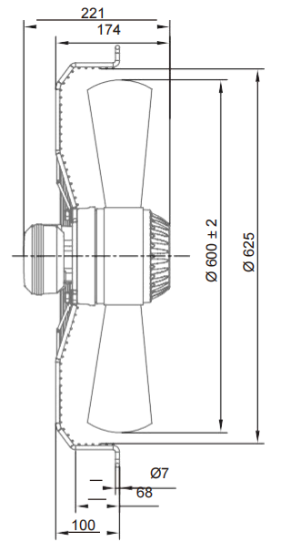 AC Axial Fans Φ600