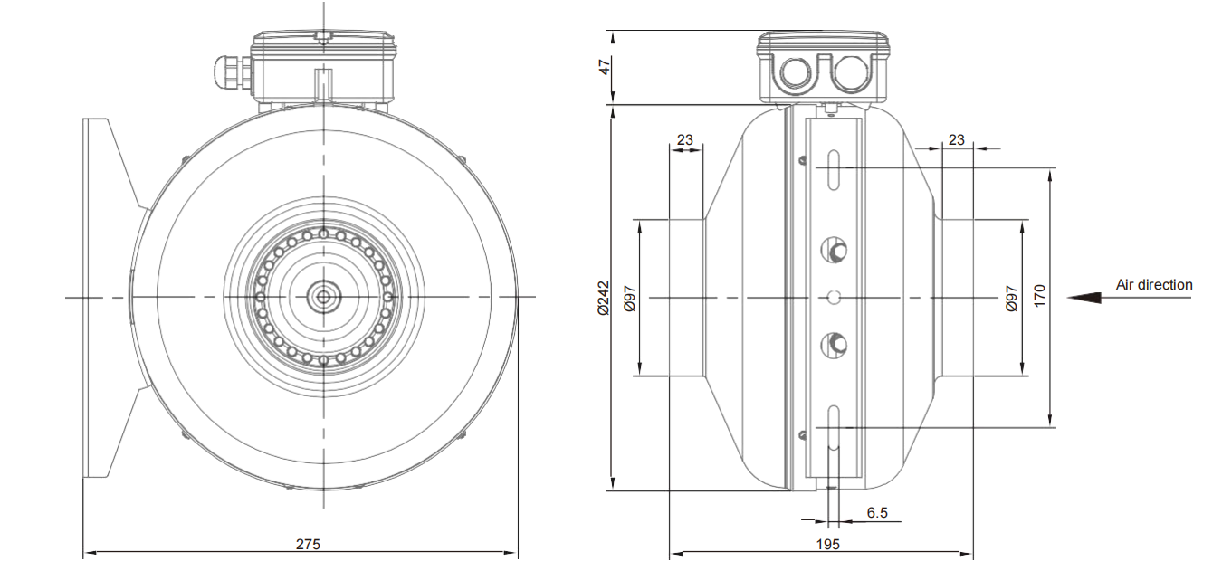 AC DUCT FANS Φ100