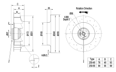 AC centrifugal fan  Φ250