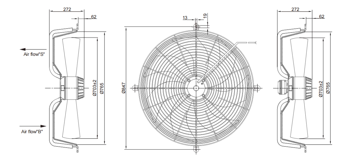 AC Axial Fans Φ710