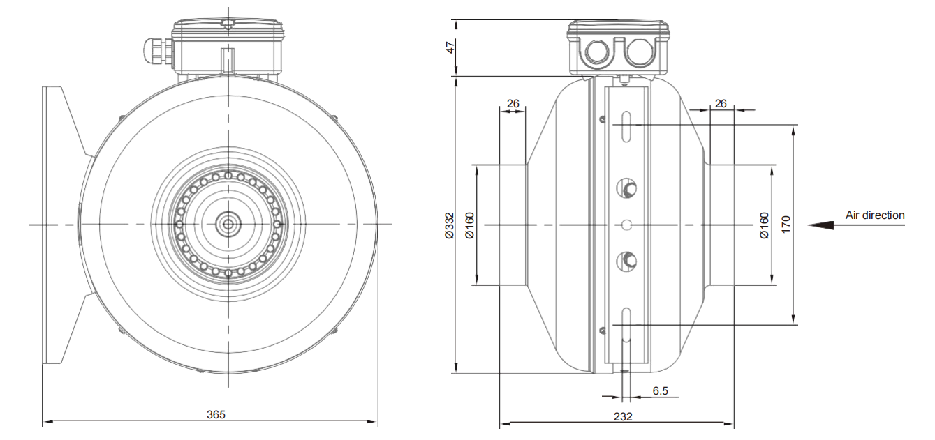 AC  DUCT FANS  Φ160