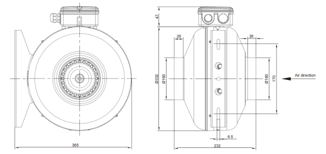 AC  DUCT FANS  Φ160