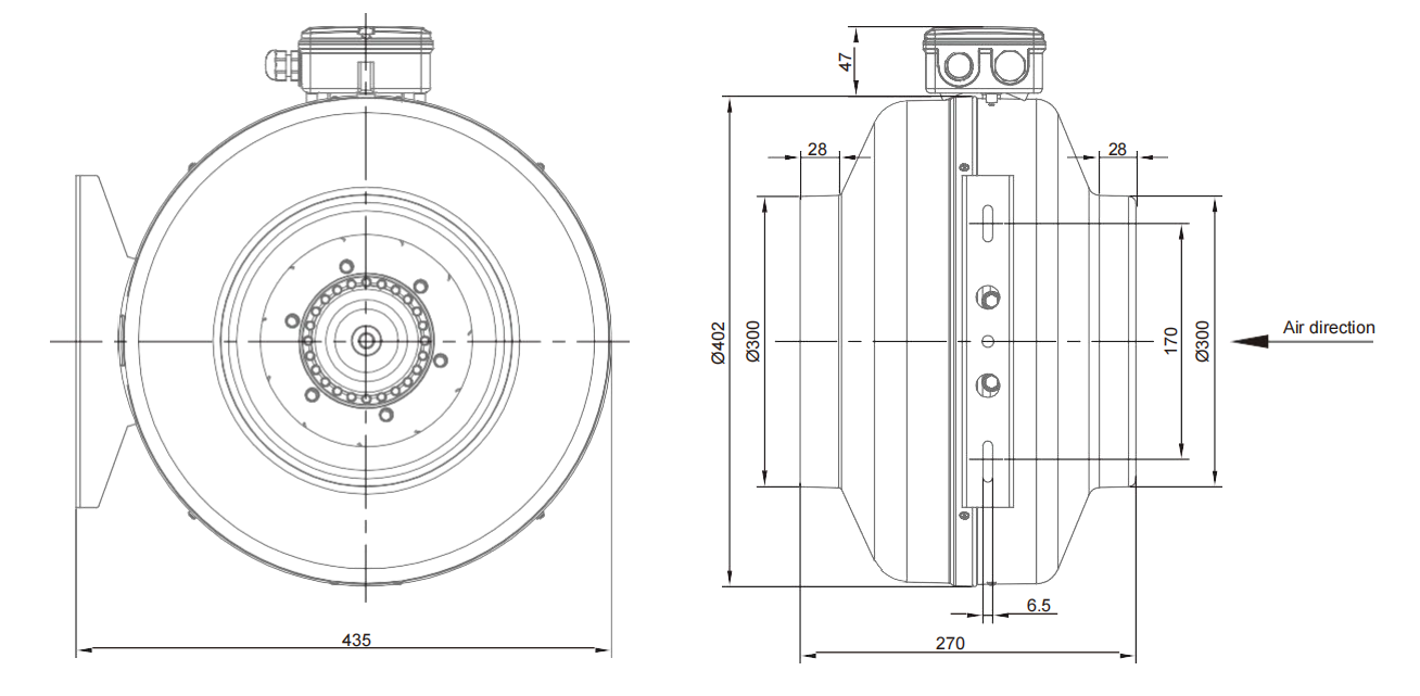 AC DUCT FANS  Φ305