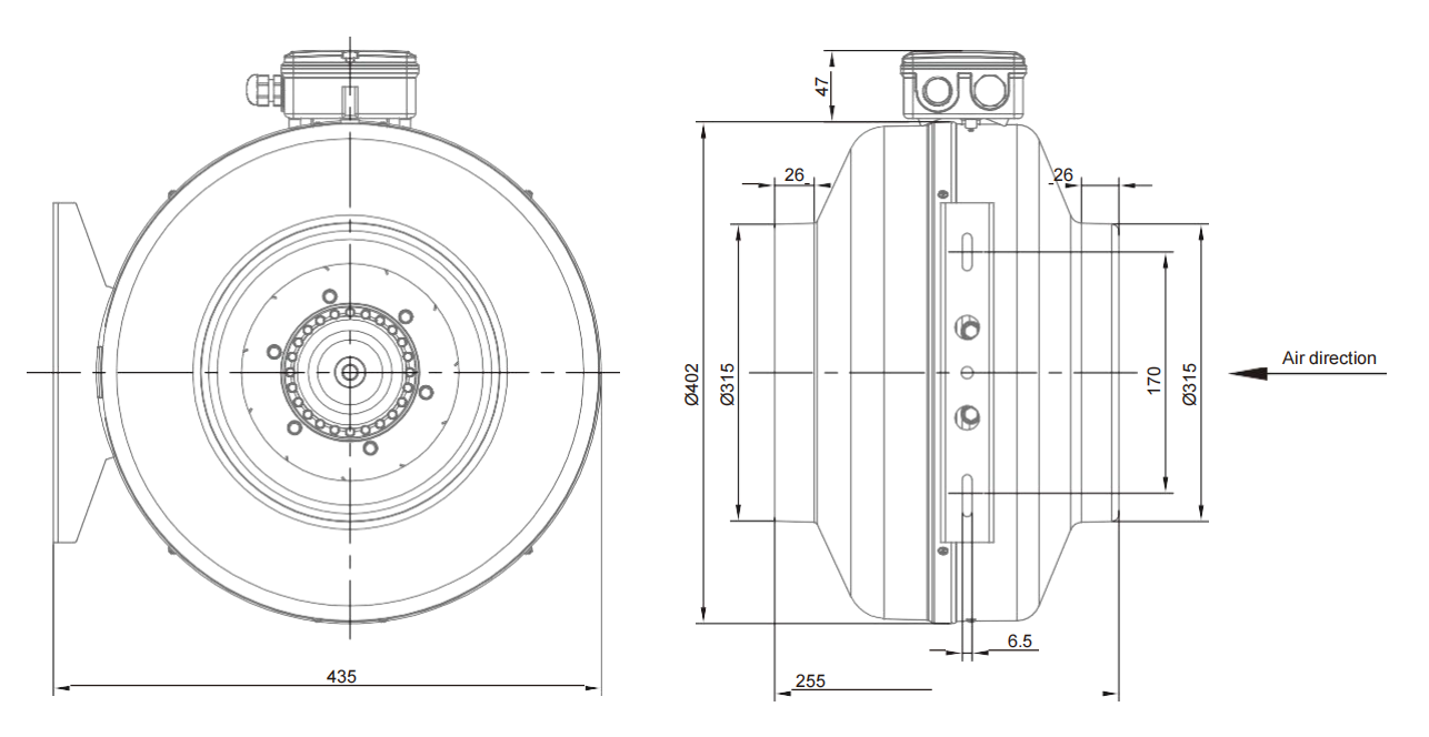 AC DUCT FANS  Φ315