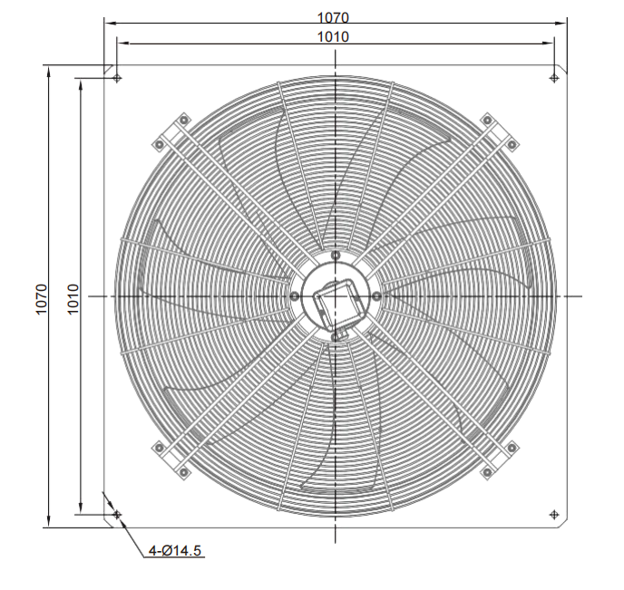 square outer rotor axial fan  Φ910