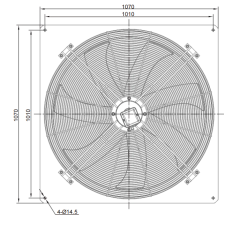 square outer rotor axial fan  Φ910