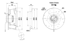 AC centrifugal fan  Φ315