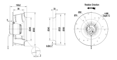 AC centrifugal fan  Φ355