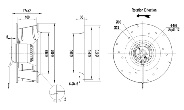 AC centrifugal fan  Φ400