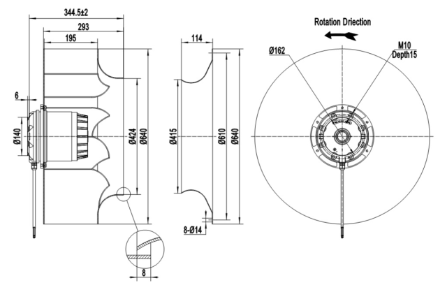 AC centrifugal fan  Φ720