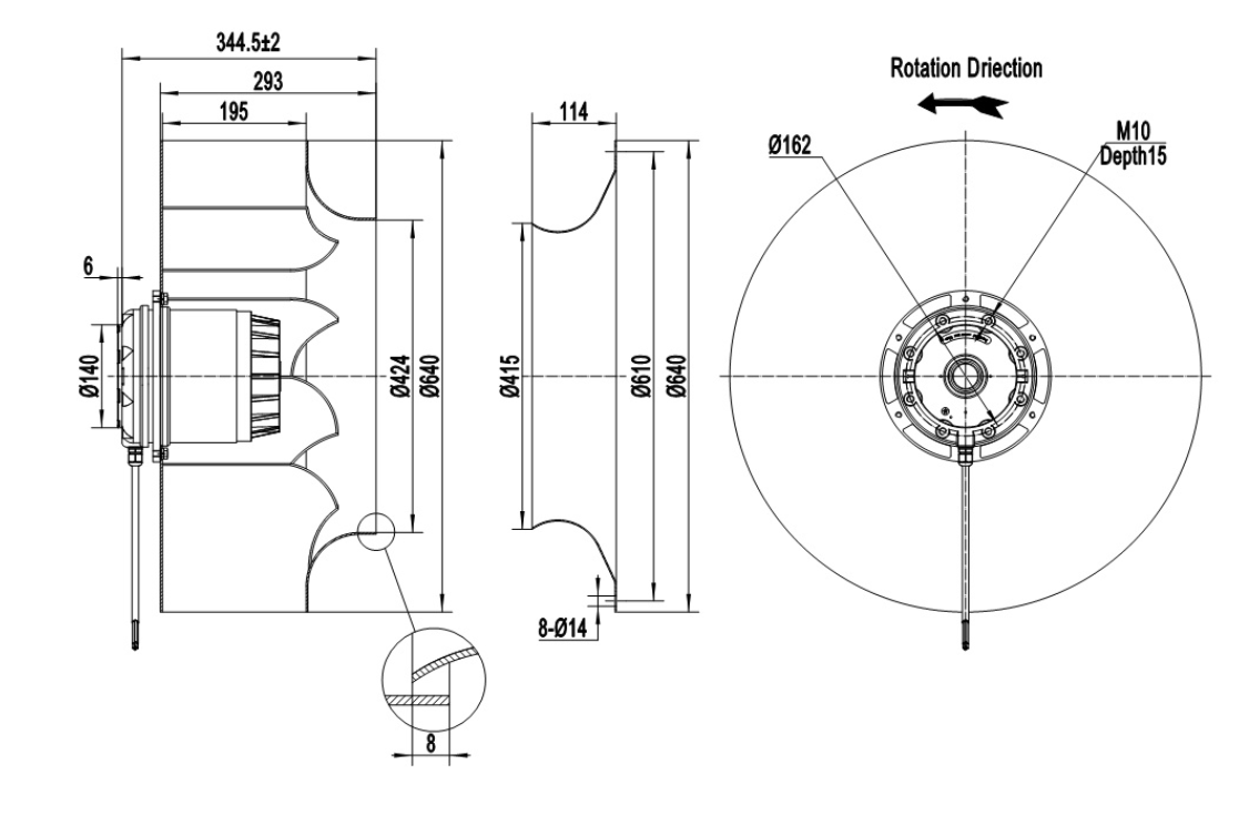 AC centrifugal fan  Φ630
